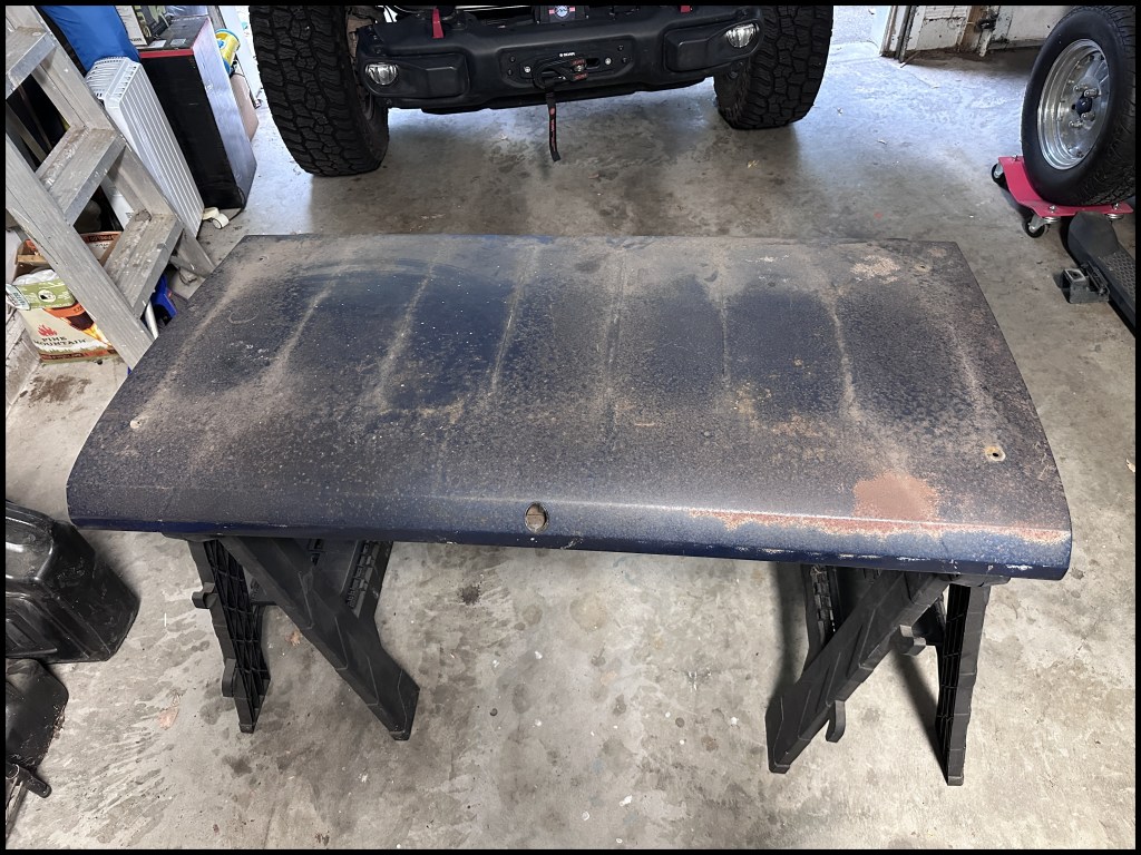 Trunk lid surface before prep.