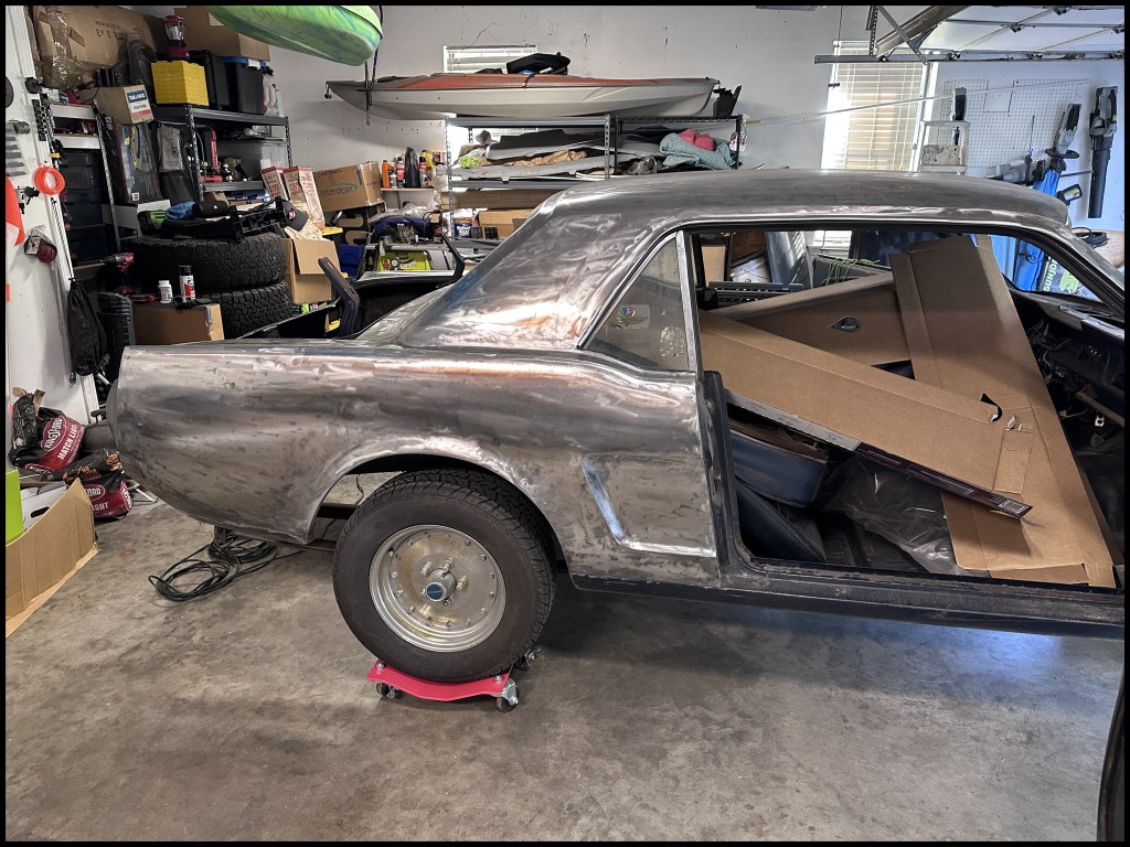 Passanger-side view after paint and reust removal,