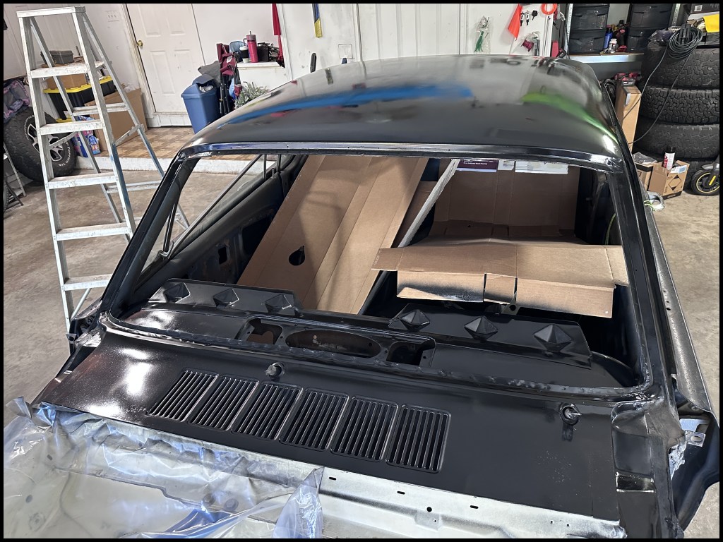 Forward cowl vent | Stripped of paint and sealed with enamel sealer.