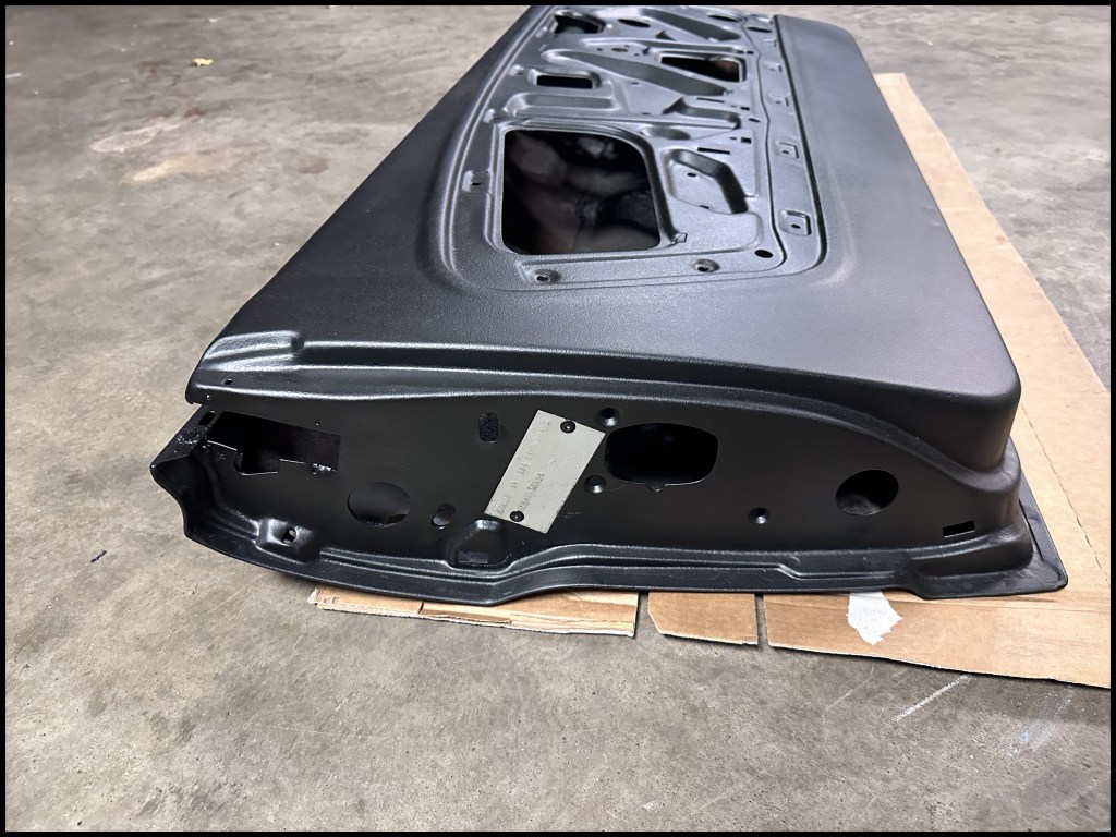 Resurfaced door with the VIN place revited back into place.